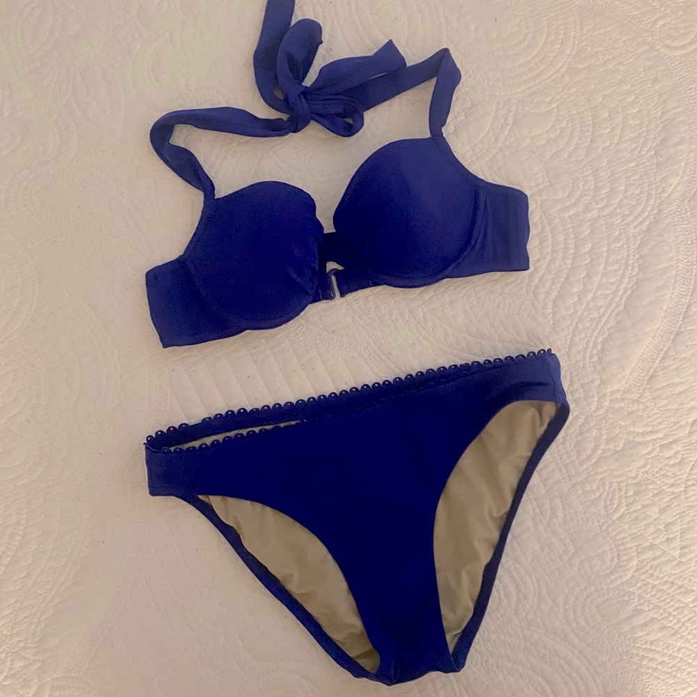J Crew Cobalt blue underwire bikini